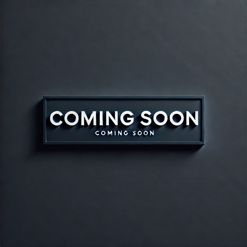 DALL·E 2024-07-27 14.33.21 – A simple ‘Coming Soon’ announcement on a dark blue background. The text ‘Coming Soon’ should be prominently displayed in a sleek, modern font, centere
